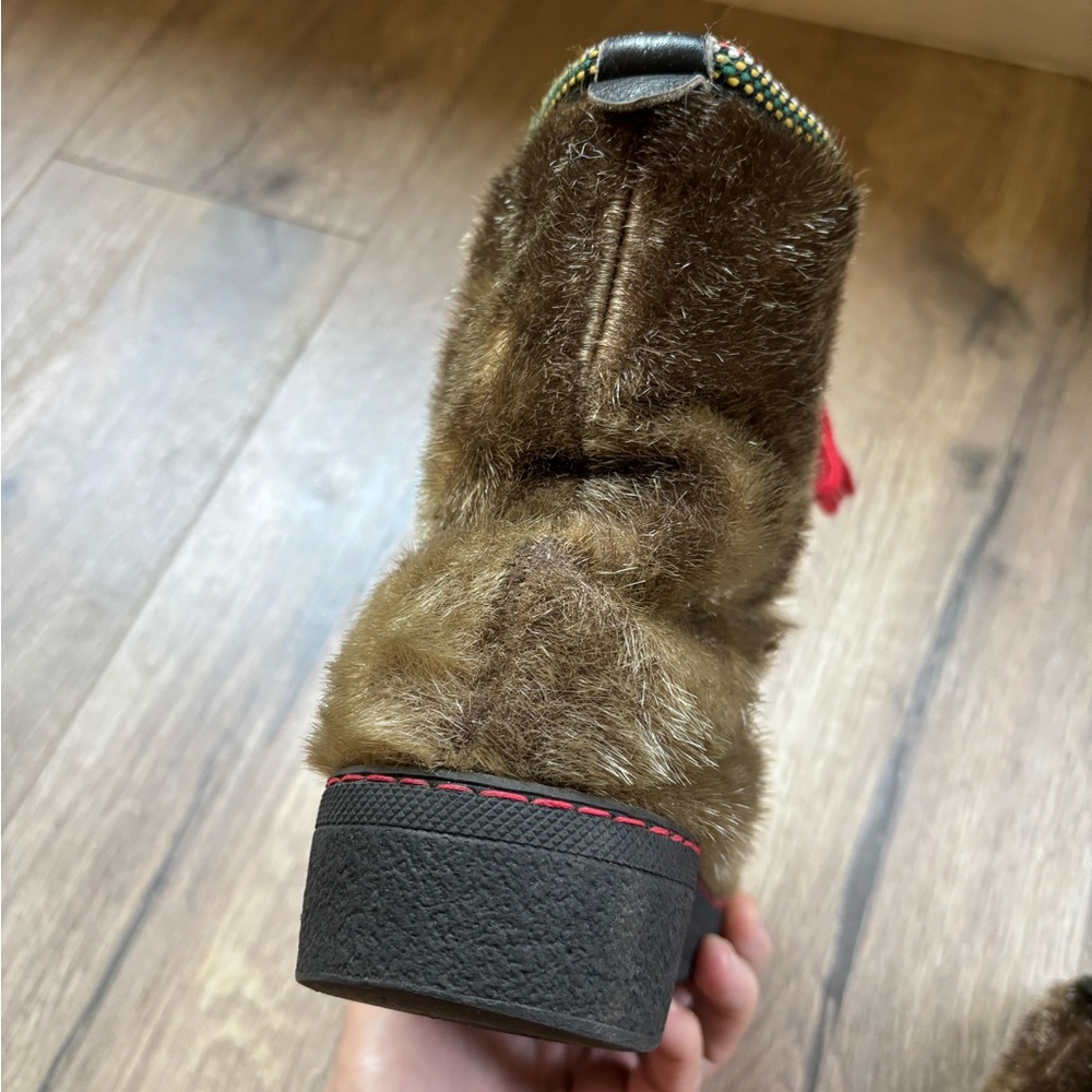 Norwegian Sámi Topaz Seal Fur Winter Boots Size 36 (US 5.5) Scandinavian Folk - Picture 5 of 16